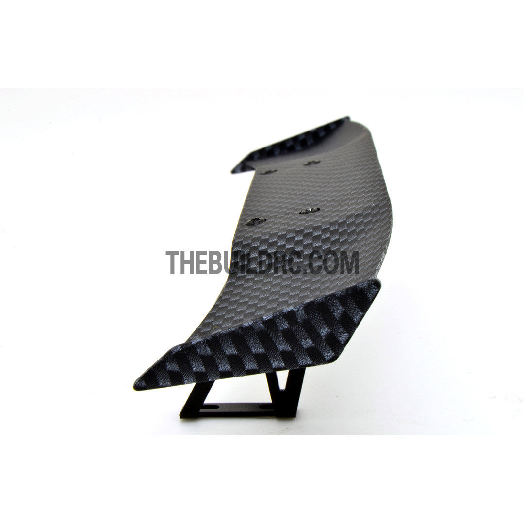 1/10 RC Racing Car 168x28mm Carbon Fiber Pattern GT Wing Rear Spoiler (Mat)