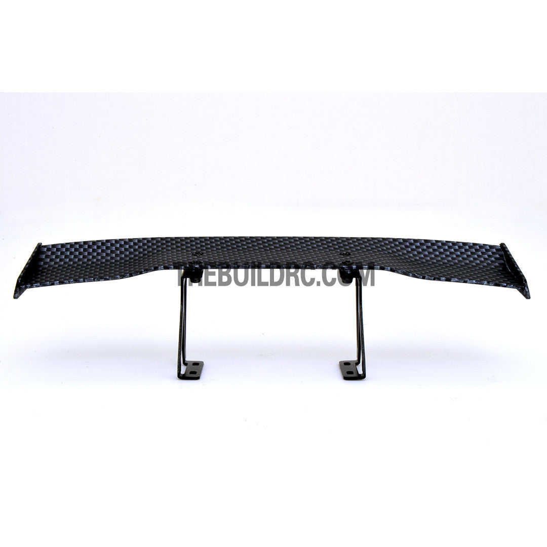 1/10 RC Racing Car 168x28mm Carbon Fiber Pattern GT Wing Rear Spoiler (Mat)