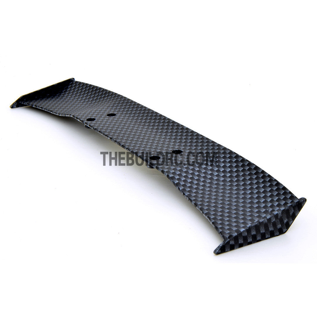 1/10 RC Racing Car 168x28mm Carbon Fiber Pattern GT Wing Rear Spoiler (Mat)