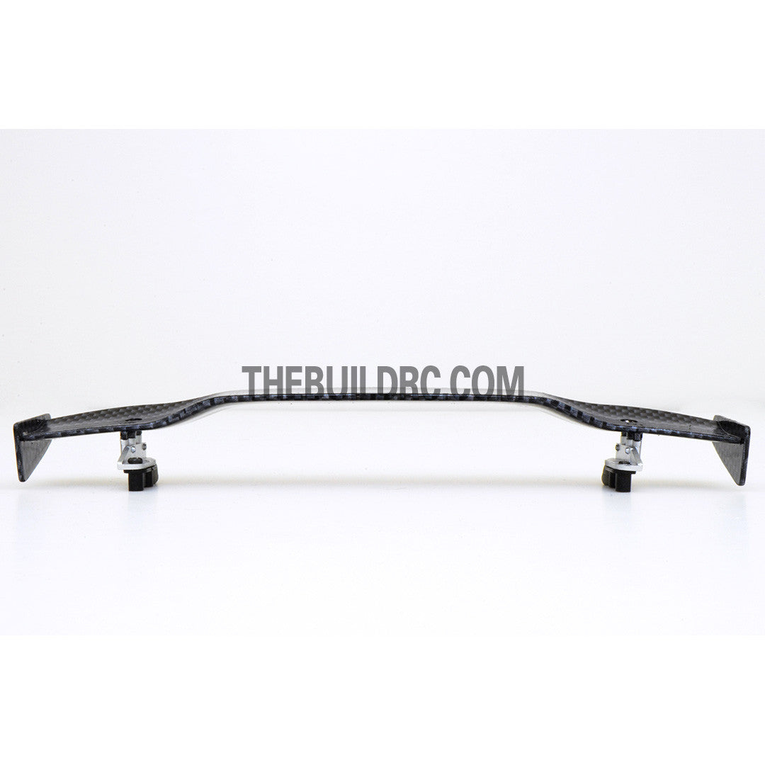 1/10 RC Racing Car 180x28mm Carbon Fiber Pattern GT Wing Rear Spoiler with Stand Style B