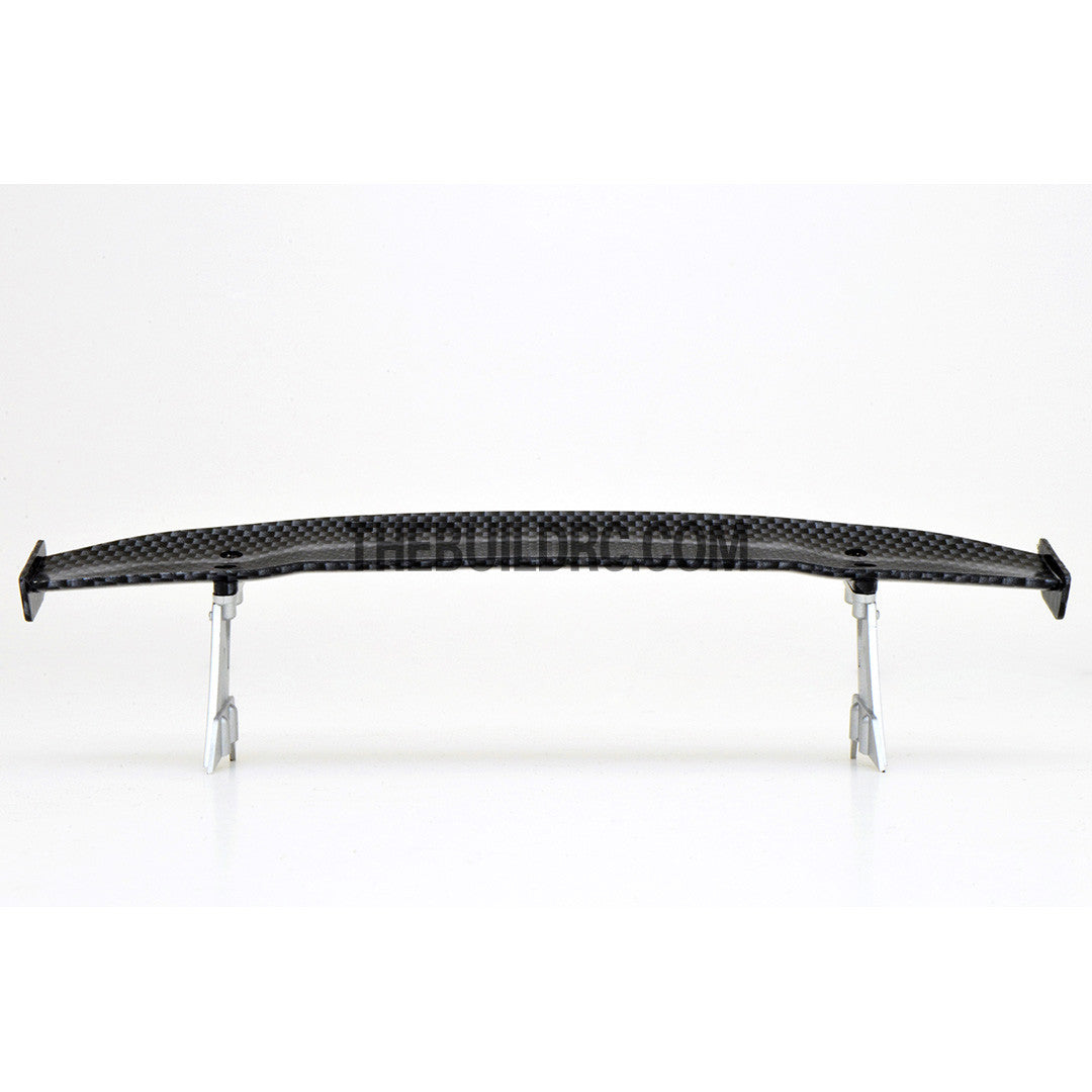 1/10 RC Racing Car 190x33mm Carbon Fiber Pattern GT Wing Rear Spoiler with Stand Style A