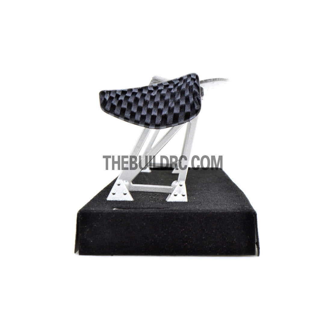 1/10 RC Racing Car 177x31mm Carbon Fiber Pattern GT Wing Rear Spoiler with Stand