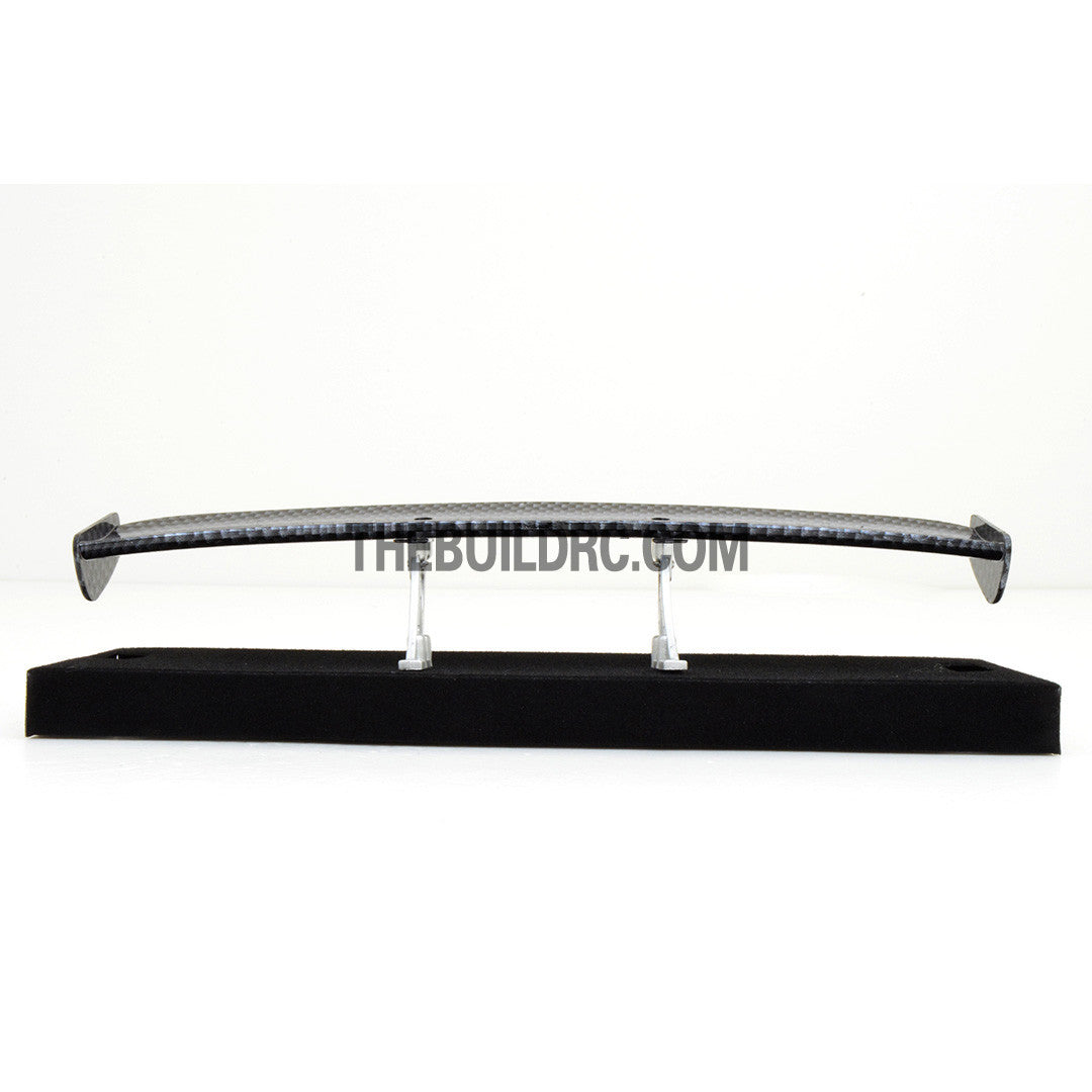 1/10 RC Racing Car 183x31mm Carbon Fiber Pattern GT Wing Rear Spoiler with Stand