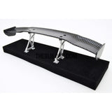1/10 RC Racing Car 186x29mm Carbon Fiber Pattern GT Wing Rear Spoiler with Stand Style A