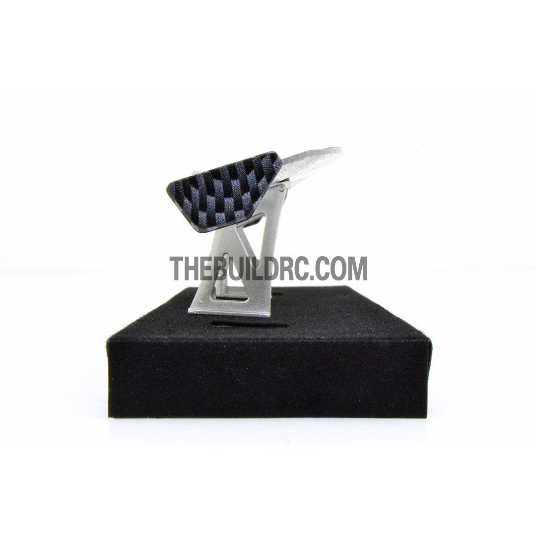 1/10 RC Racing Car 190x35mm Carbon Fiber Pattern GT Wing Rear Spoiler with Stand Style A