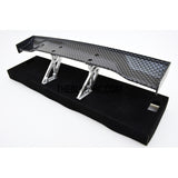 1/10 RC Racing Car 186x31mm Carbon Fiber Pattern GT Wing Rear Spoiler with Stand Style A