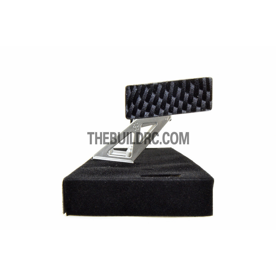 1/10 RC Racing Car 186x31mm Carbon Fiber Pattern GT Wing Rear Spoiler with Stand Style A