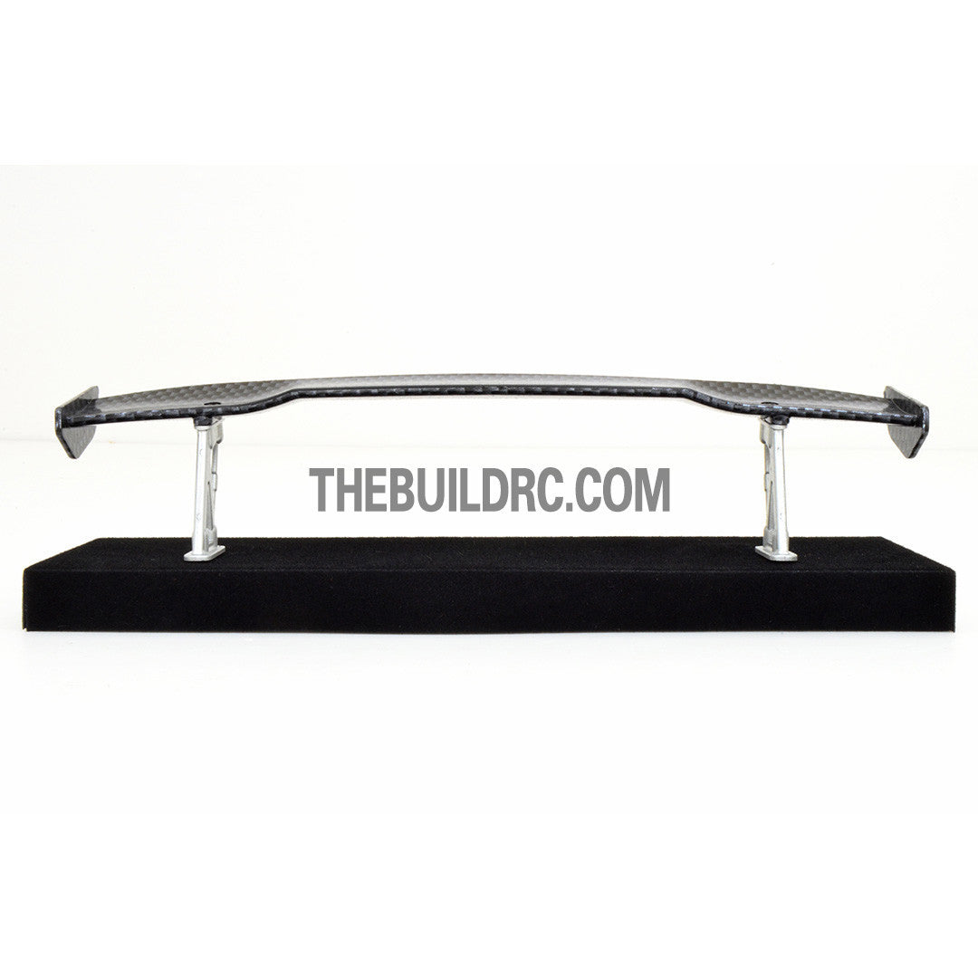 1/10 RC Racing Car 191x33mm Carbon Fiber Pattern GT Wing Rear Spoiler with Stand