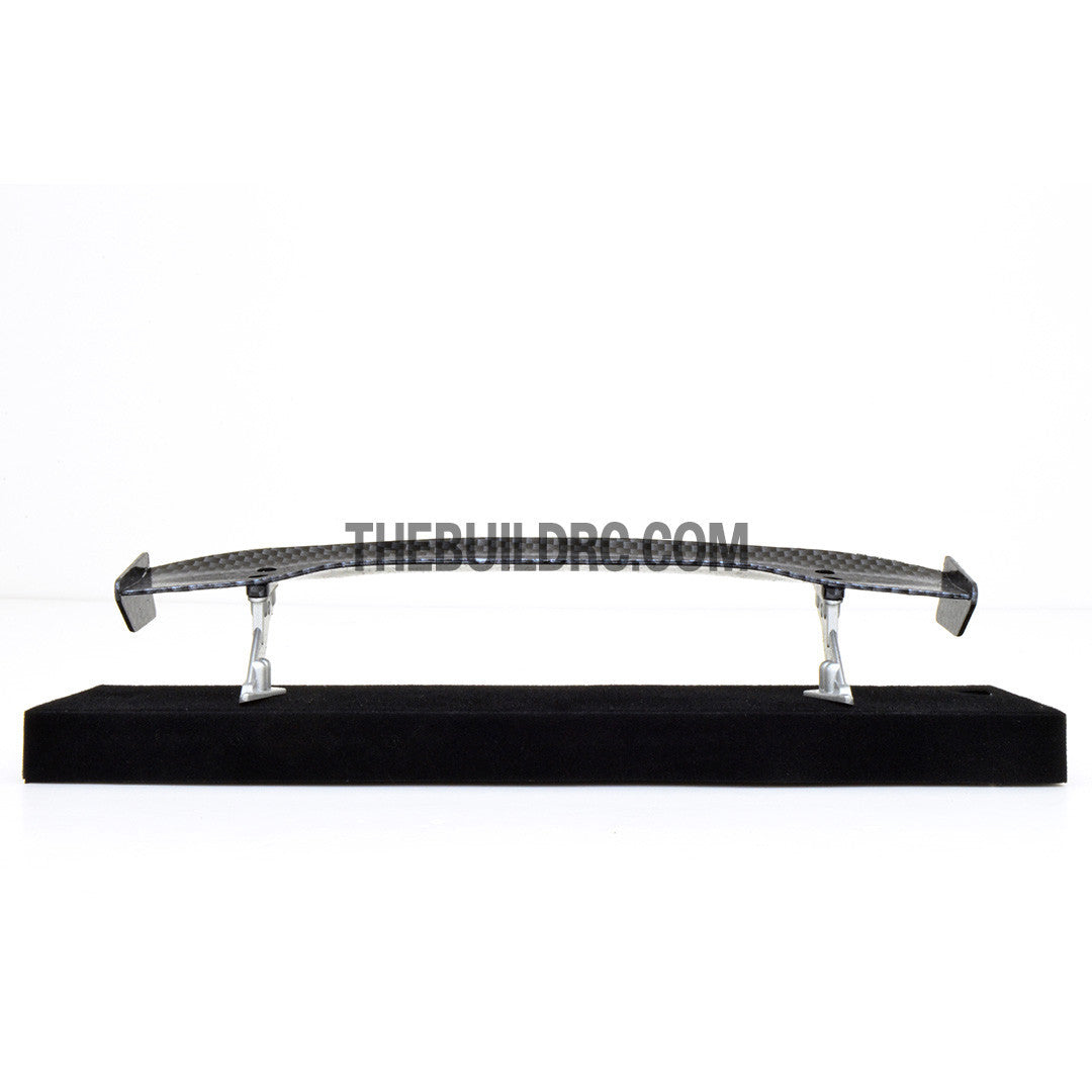 1/10 RC Racing Car 171x32mm Carbon Fiber Pattern GT Wing Rear Spoiler with Stand