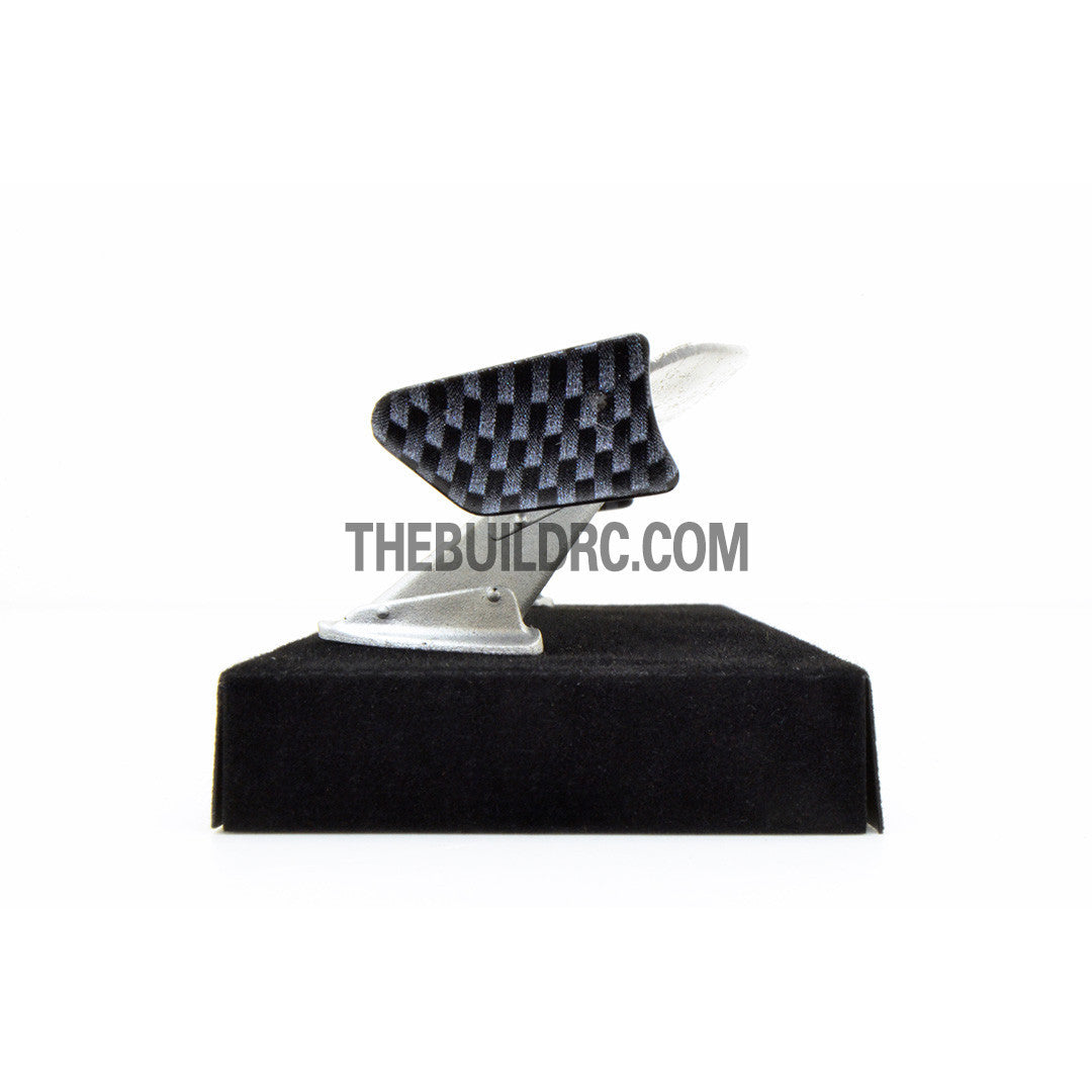 1/10 RC Racing Car 171x32mm Carbon Fiber Pattern GT Wing Rear Spoiler with Stand