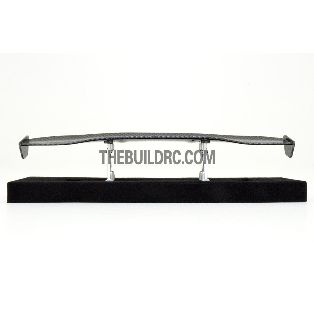 1/10 RC Racing Car 187x37mm Carbon Fiber Pattern GT Wing Rear Spoiler with Stand