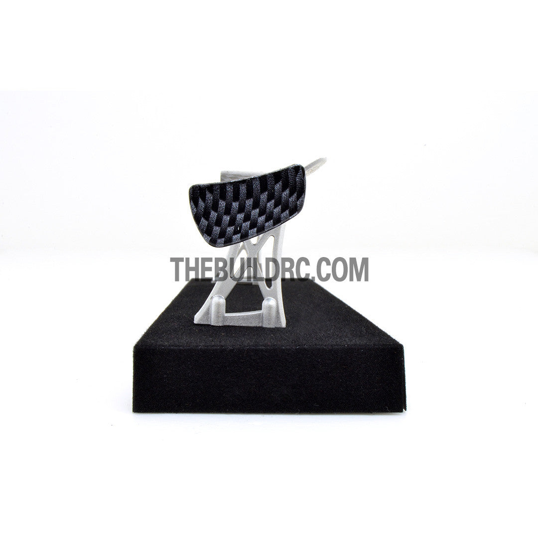 1/10 RC Racing Car 185x31mm Carbon Fiber Pattern GT Wing Rear Spoiler with Stand Style A