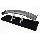 1/10 RC Racing Car 181x36mm Carbon Fiber Pattern GT Wing Rear Spoiler with Stand Style A