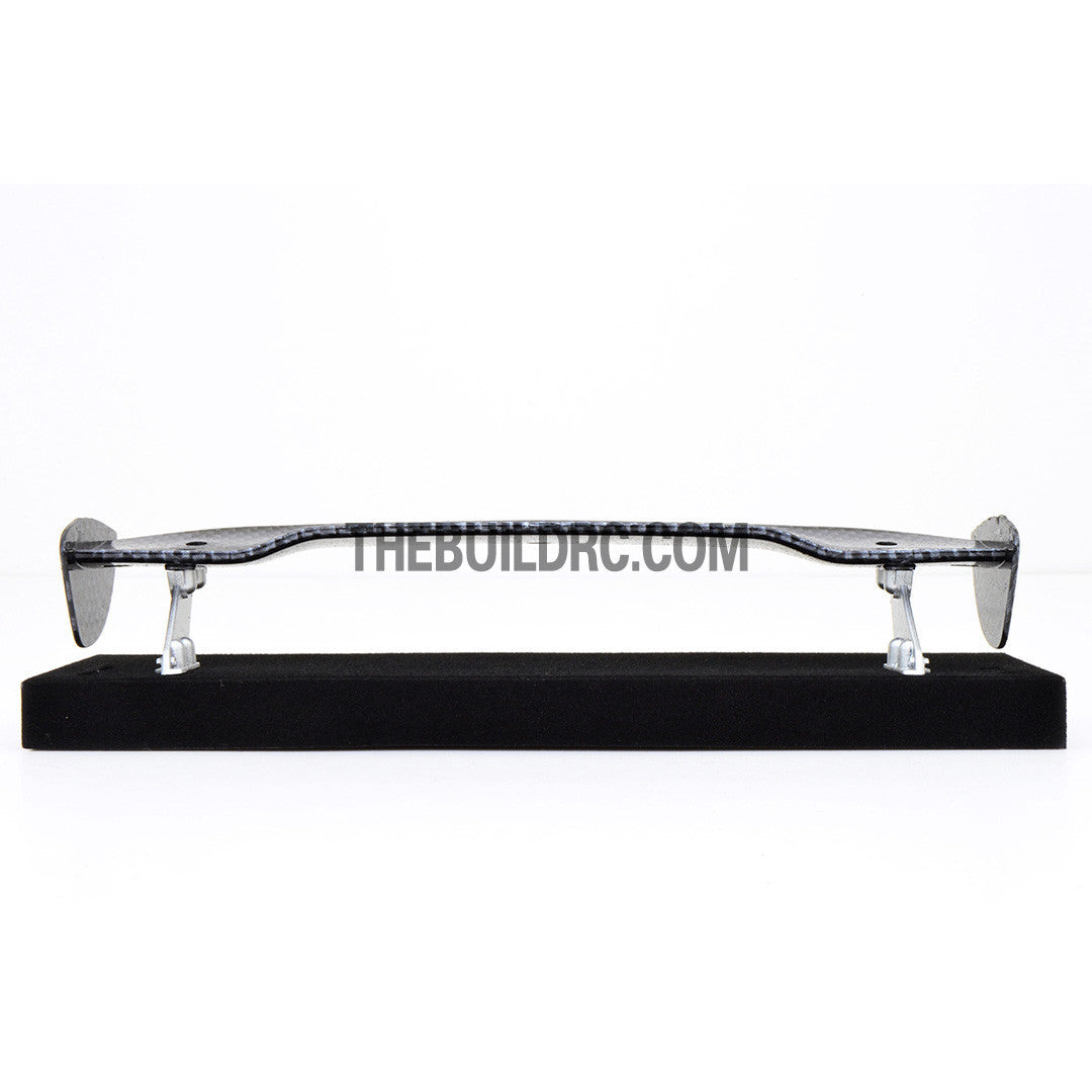 1/10 RC Racing Car 186x31mm Carbon Fiber Pattern GT Wing Rear Spoiler with Stand Style B