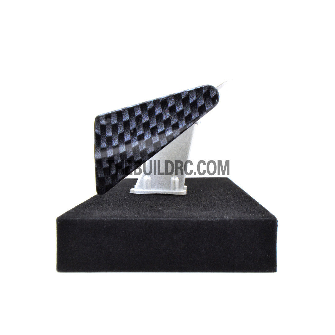 1/10 RC Racing Car 175x28mm Carbon Fiber Pattern GT Wing Rear Spoiler with Stand
