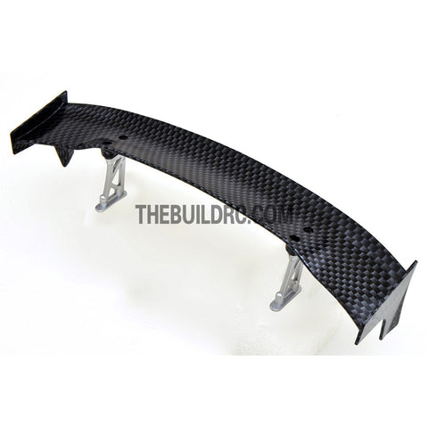 1/10 RC Racing Car 186x33mm Carbon Fiber Pattern GT Wing Rear Spoiler with Stand