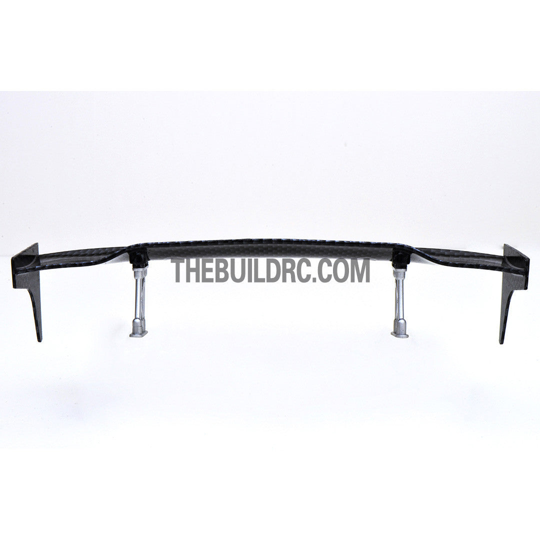 1/10 RC Racing Car 186x33mm Carbon Fiber Pattern GT Wing Rear Spoiler with Stand