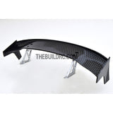 1/10 RC Racing Car 180x28mm Carbon Fiber Pattern GT Wing Rear Spoiler with Stand