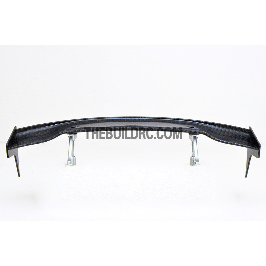1/10 RC Racing Car 180x28mm Carbon Fiber Pattern GT Wing Rear Spoiler with Stand