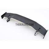 1/10 RC Racing Car 184x33mm Carbon Fiber Pattern GT Wing Rear Spoiler with Stand