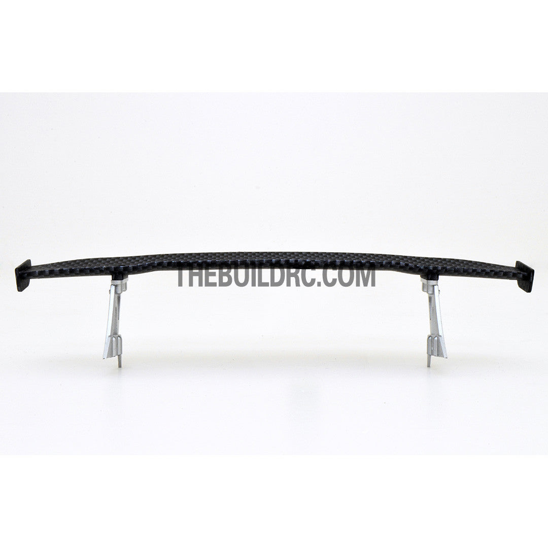 1/10 RC Racing Car 189x33mm Carbon Fiber Pattern GT Wing Rear Spoiler with Stand
