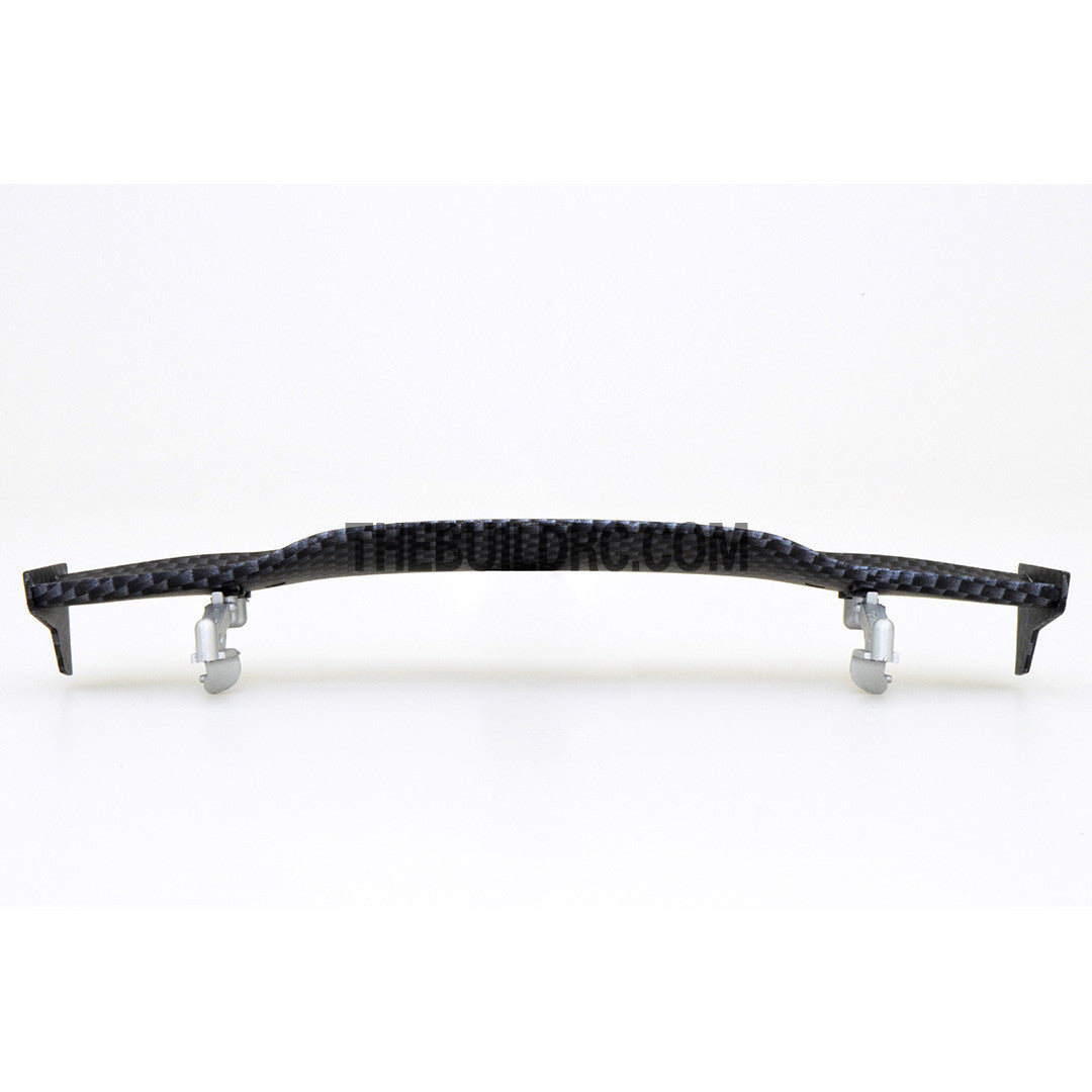 1/10 RC Racing Car 186x32mm Carbon Fiber Pattern GT Wing Rear Spoiler with Stand