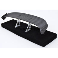 1/10 RC Racing Car 183x29mm Carbon Fiber Pattern GT Wing Rear Spoiler with Stand