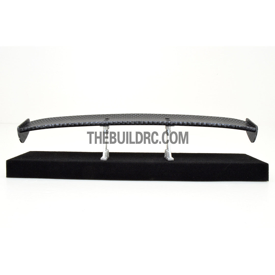 1/10 RC Racing Car 184x31mm Carbon Fiber Pattern GT Wing Rear Spoiler with Stand