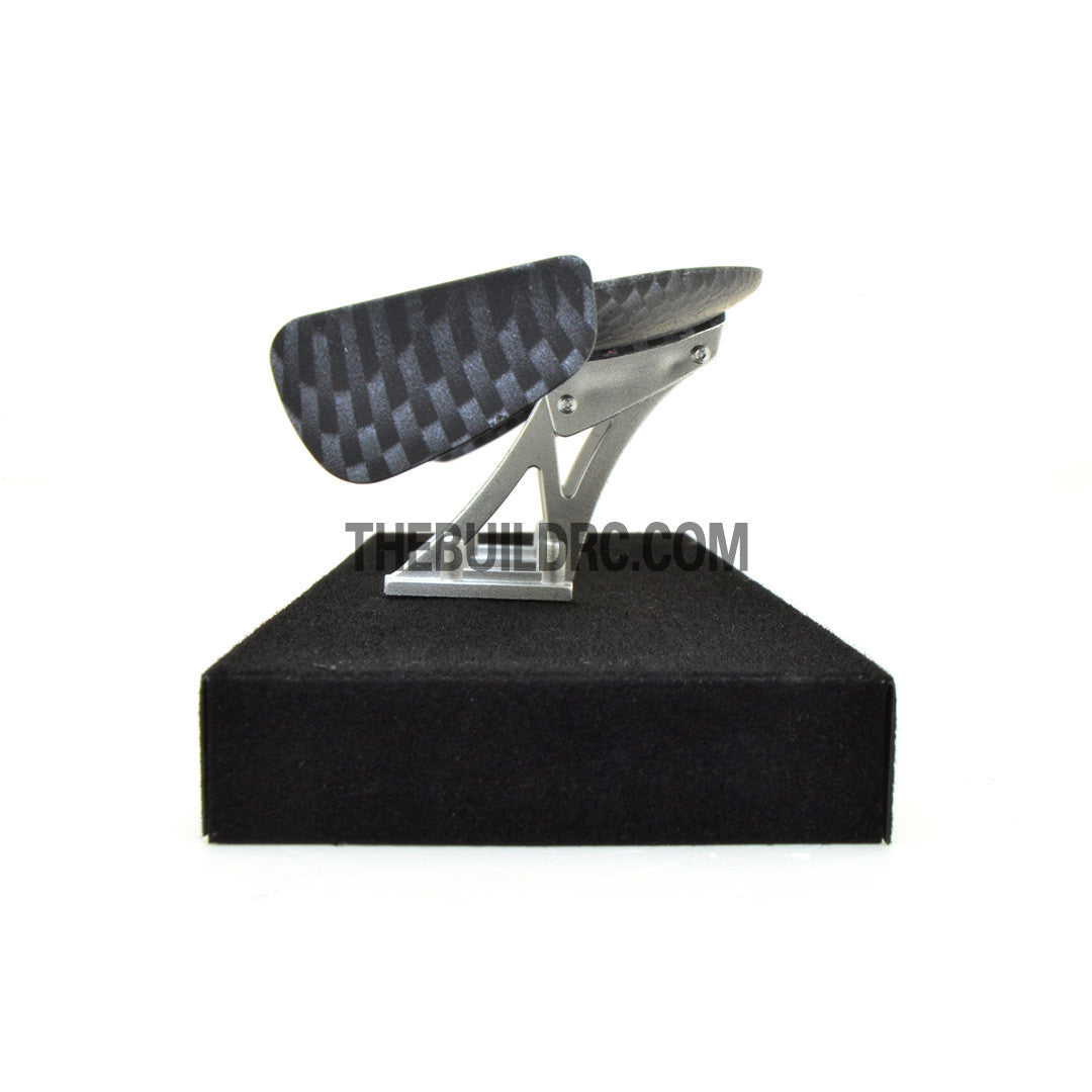 1/10 RC Racing Car 184x31mm Carbon Fiber Pattern GT Wing Rear Spoiler with Stand