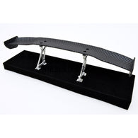 1/10 RC Racing Car 186x29mm Carbon Fiber Pattern GT Wing Rear Spoiler with Stand Style B