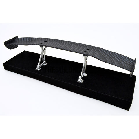 1/10 RC Racing Car 186x29mm Carbon Fiber Pattern GT Wing Rear Spoiler with Stand Style B