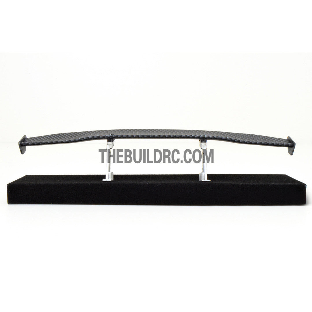 1/10 RC Racing Car 190x35mm Carbon Fiber Pattern GT Wing Rear Spoiler with Stand Style B