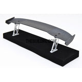 1/10 RC Racing Car 190x33mm Carbon Fiber Pattern GT Wing Rear Spoiler with Stand Style B