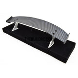 1/10 RC Racing Car 170x32mm Carbon Fiber Pattern GT Wing Rear Spoiler with Stand Style A
