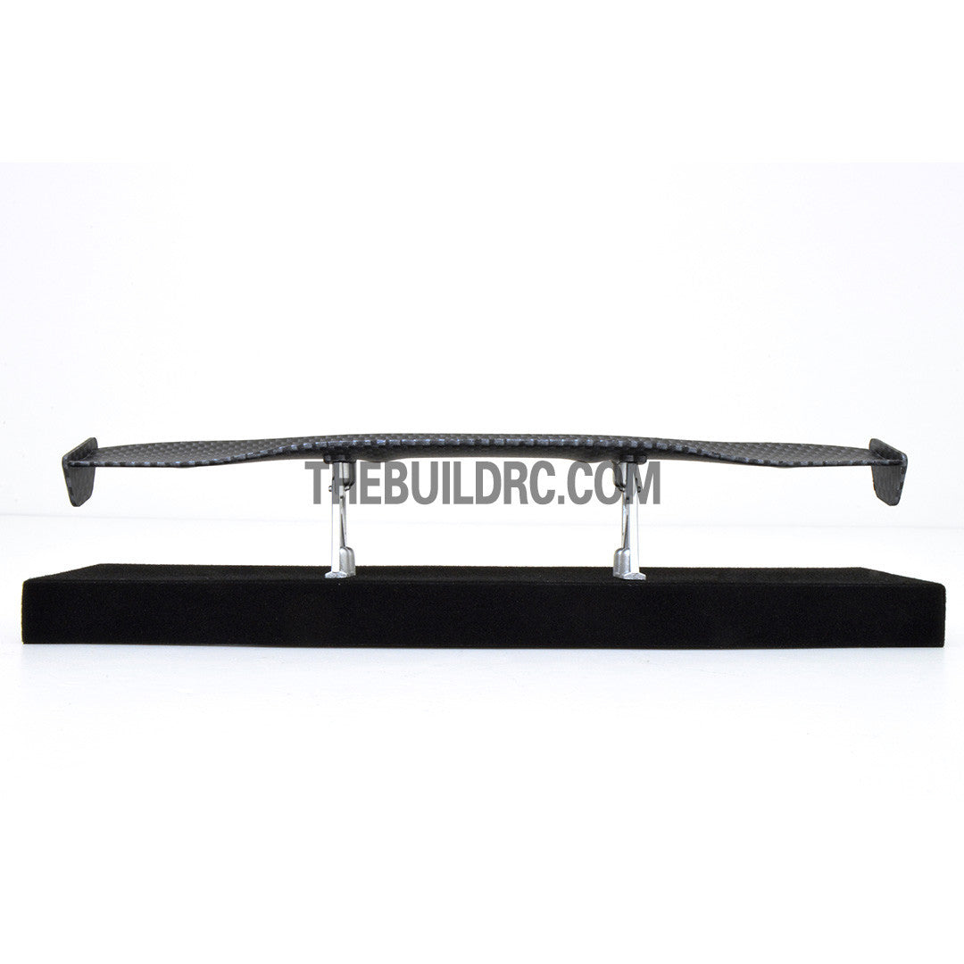 1/10 RC Racing Car 188x37mm Carbon Fiber Pattern GT Wing Rear Spoiler with Stand