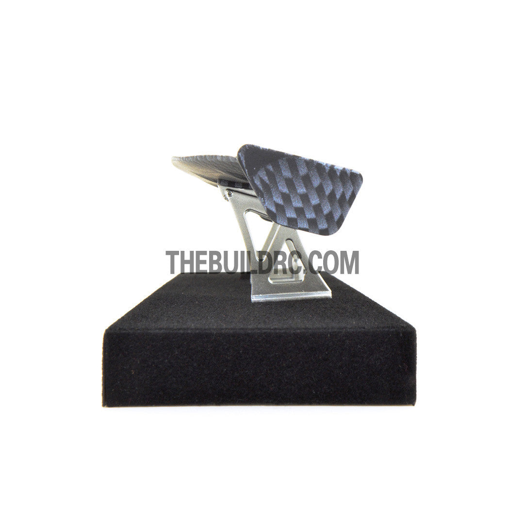 1/10 RC Racing Car 188x37mm Carbon Fiber Pattern GT Wing Rear Spoiler with Stand