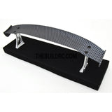 1/10 RC Racing Car 185x31mm Carbon Fiber Pattern GT Wing Rear Spoiler with Stand Style B