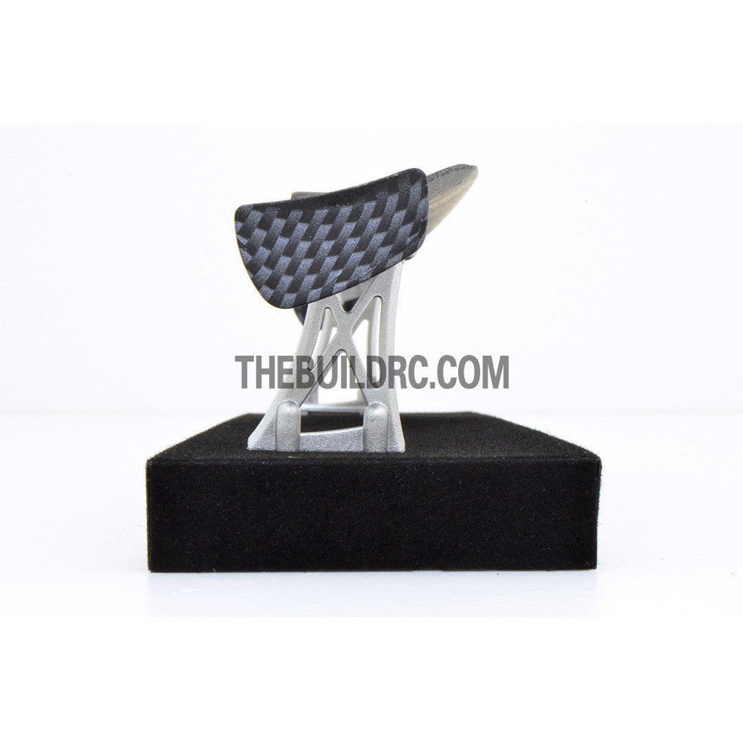 1/10 RC Racing Car 185x31mm Carbon Fiber Pattern GT Wing Rear Spoiler with Stand Style B