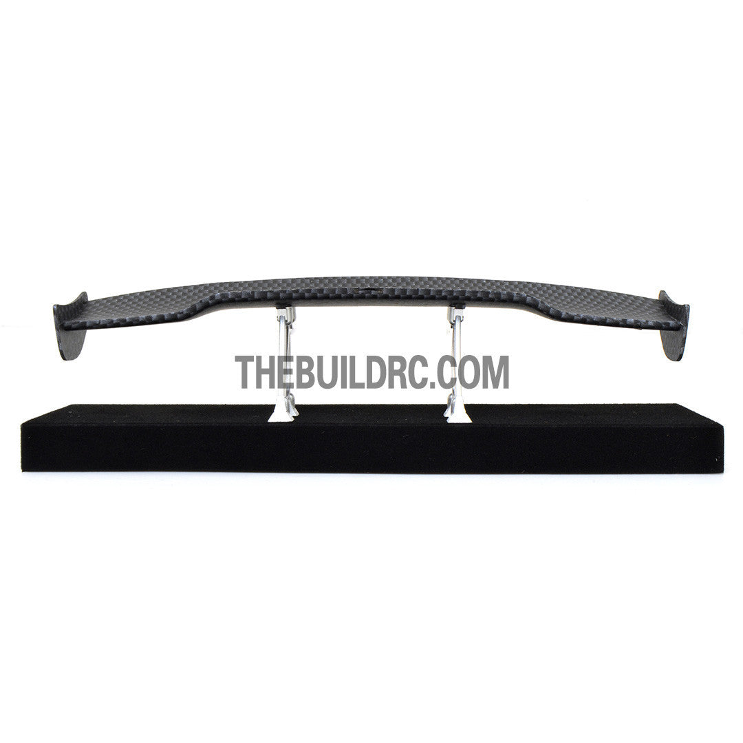 1/10 RC Racing Car 181x36mm Carbon Fiber Pattern GT Wing Rear Spoiler with Stand Style B