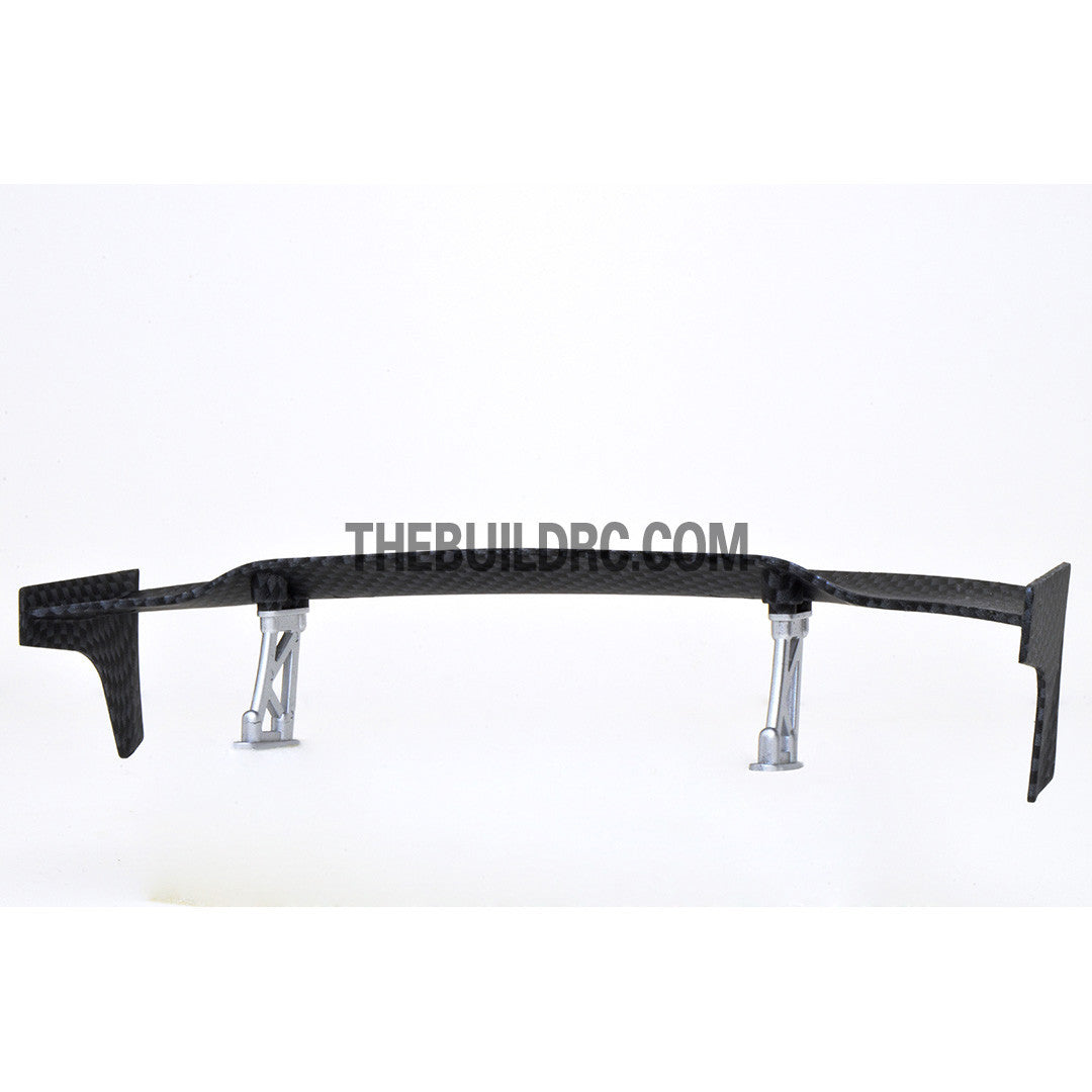 1/10 RC Racing Car 185x33mm Carbon Fiber Pattern GT Wing Rear Spoiler with Stand Style A