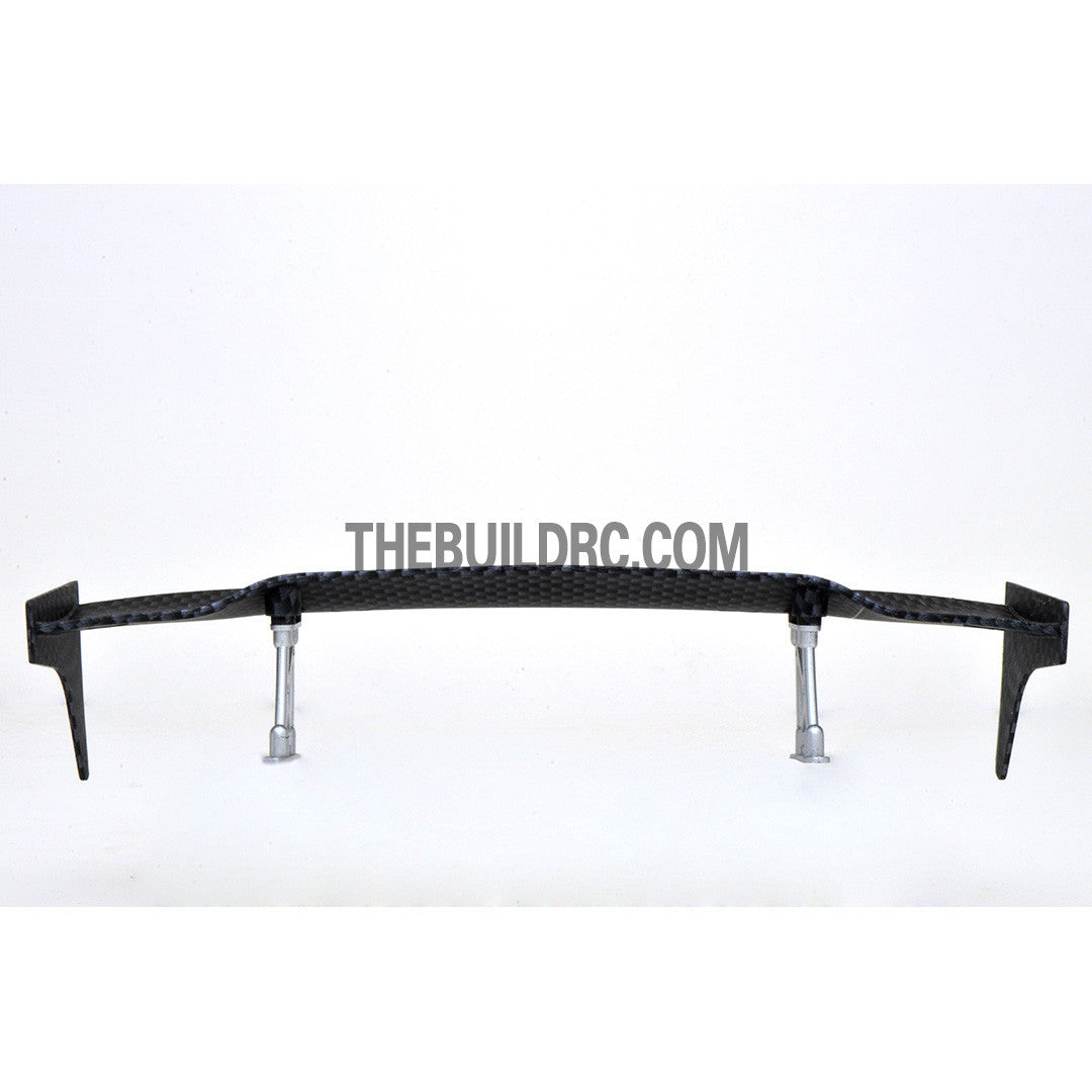 1/10 RC Racing Car 185x33mm Carbon Fiber Pattern GT Wing Rear Spoiler with Stand Style A