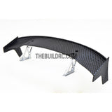 1/10 RC Racing Car 185x33mm Carbon Fiber Pattern GT Wing Rear Spoiler with Stand Style B