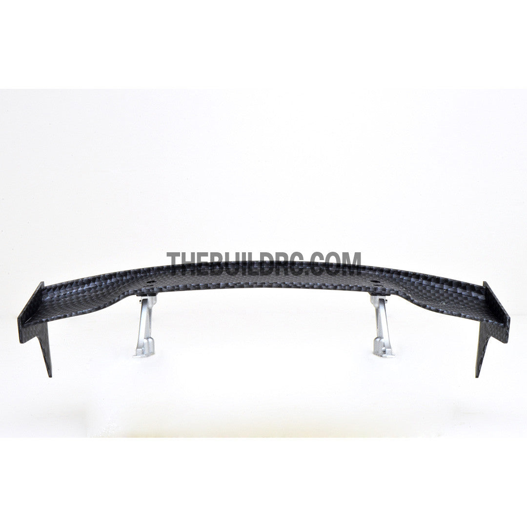 1/10 RC Racing Car 185x33mm Carbon Fiber Pattern GT Wing Rear Spoiler with Stand Style B