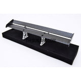 1/10 RC Racing Car 185x28mm Carbon Fiber Pattern GT Wing Rear Spoiler with Stand