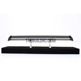 1/10 RC Racing Car 185x28mm Carbon Fiber Pattern GT Wing Rear Spoiler with Stand
