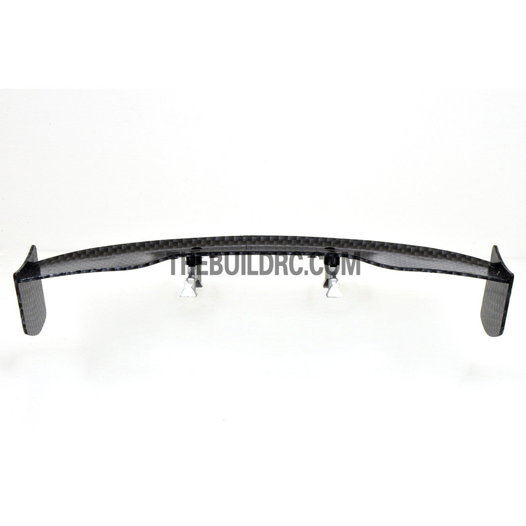 1/10 RC Racing Car 170x31mm Carbon Fiber Pattern GT Wing Rear Spoiler with Stand Style A