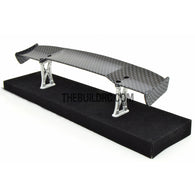 1/10 RC Racing Car 170x33mm Carbon Fiber Pattern GT Wing Rear Spoiler with Stand