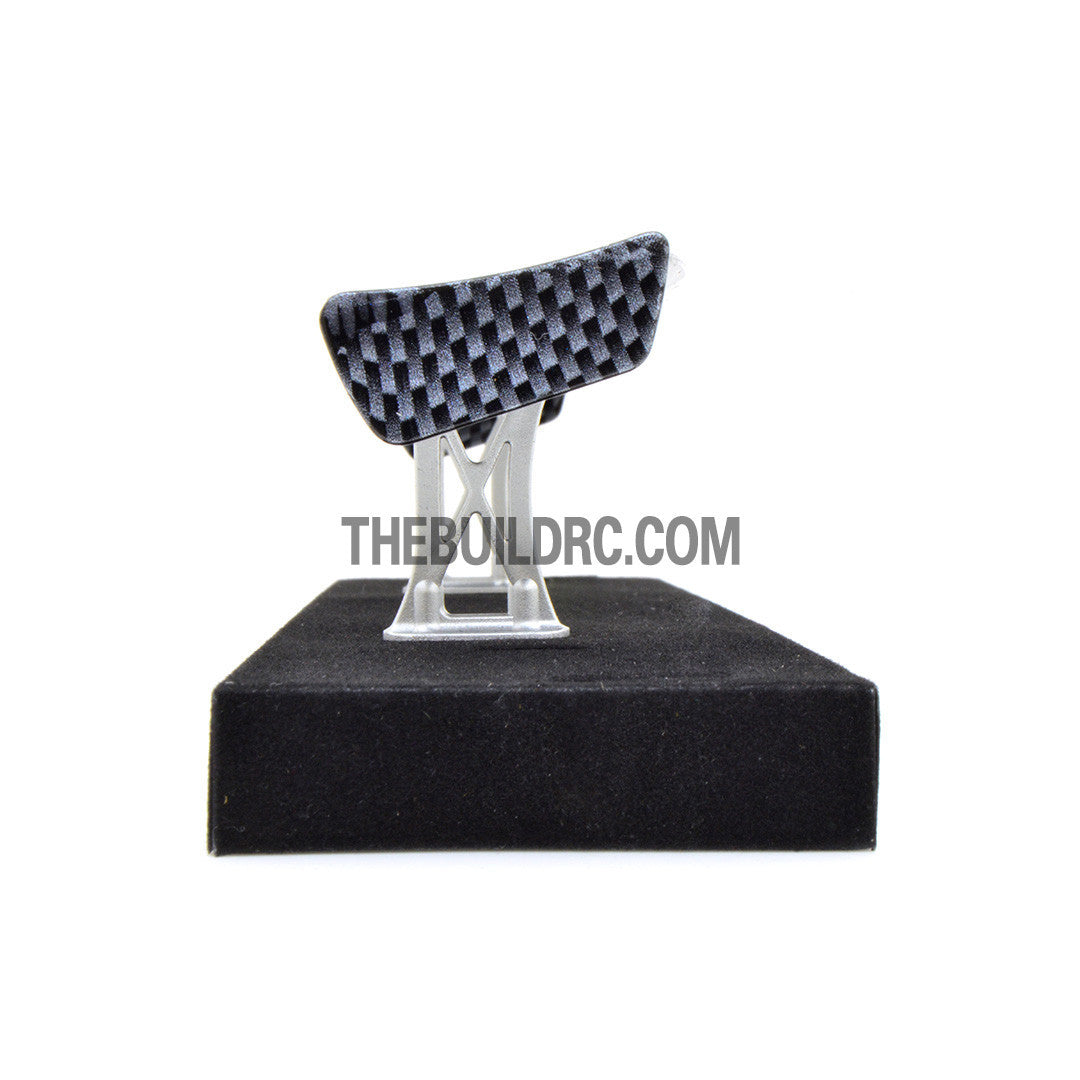 1/10 RC Racing Car 170x33mm Carbon Fiber Pattern GT Wing Rear Spoiler with Stand