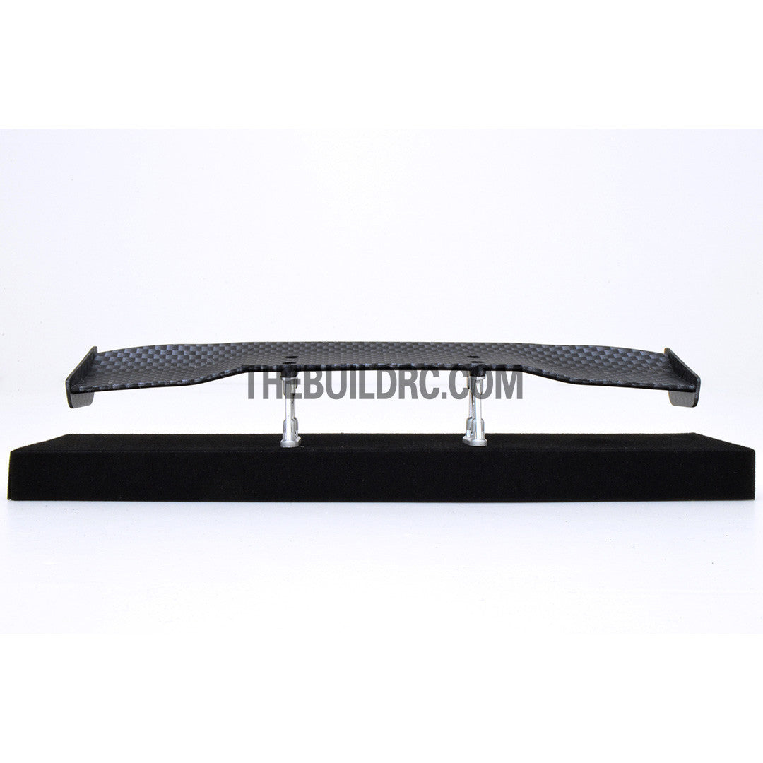 1/10 RC Racing Car 170x27mm Carbon Fiber Pattern GT Wing Rear Spoiler with Stand