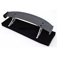 1/10 RC Racing Car 185x35mm Carbon Fiber Pattern GT Wing Rear Spoiler with Stand